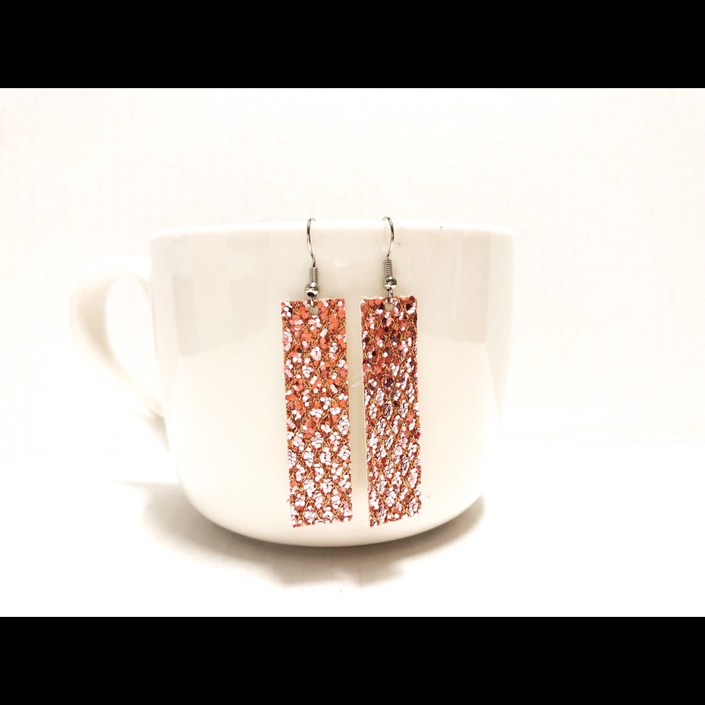 Faux leather earrings